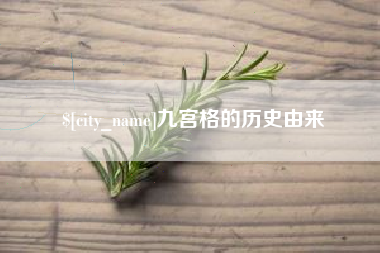 临沂九宫格的历史由来