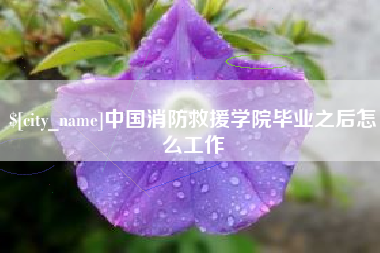 临沂中国消防救援学院毕业之后怎么工作
