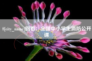 临沂回看：全国中小学生消防公开课