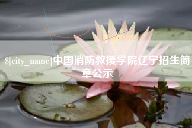 临沂中国消防救援学院辽宁招生简章公示