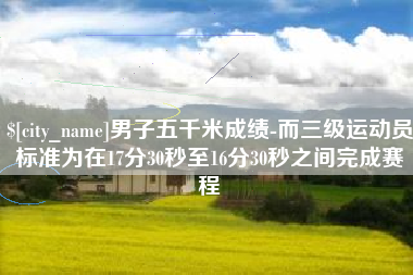临沂男子五千米成绩-而三级运动员标准为在17分30秒至16分30秒之间完成赛程