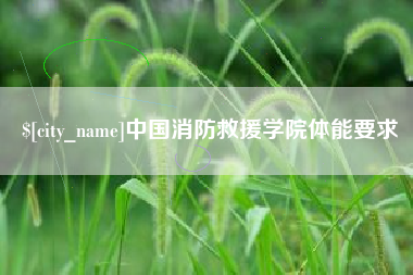 临沂中国消防救援学院体能要求