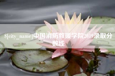 临沂中国消防救援学院2019录取分数线