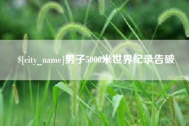 临沂男子5000米世界纪录告破