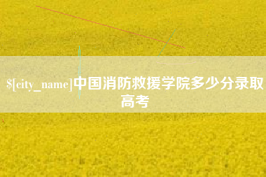 临沂中国消防救援学院多少分录取高考