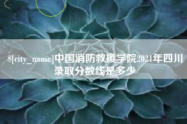 临沂中国消防救援学院2021年四川录取分数线是多少