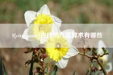 临沂古代的九宫算术有哪些