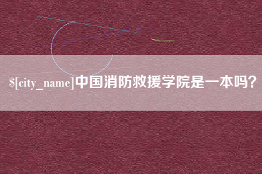 临沂中国消防救援学院是一本吗？