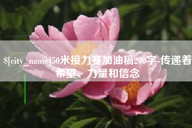 临沂50米接力赛加油稿200字-传递着希望、力量和信念
