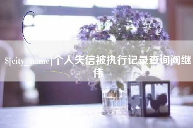 临沂个人失信被执行记录查询阚继伟