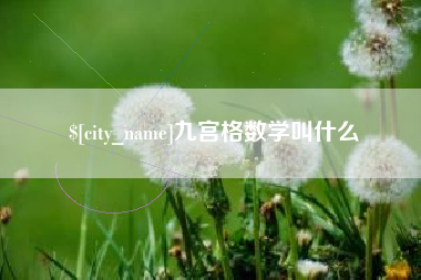 临沂九宫格数学叫什么