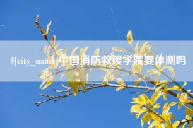 临沂中国消防救援学院要体测吗