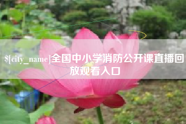 临沂全国中小学消防公开课直播回放观看入口