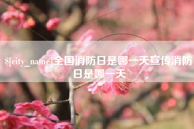 临沂全国消防日是哪一天宣传消防日是哪一天