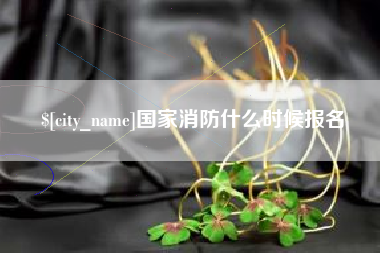 临沂国家消防什么时候报名