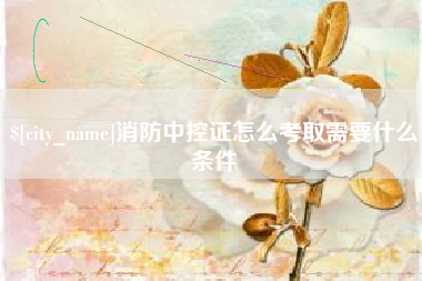 临沂消防中控证怎么考取需要什么条件