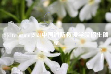 临沂2021中国消防救援学院招生简章