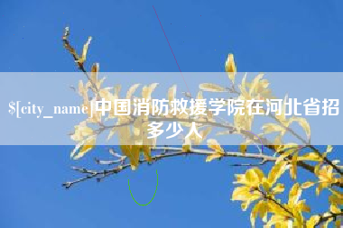临沂中国消防救援学院在河北省招多少人