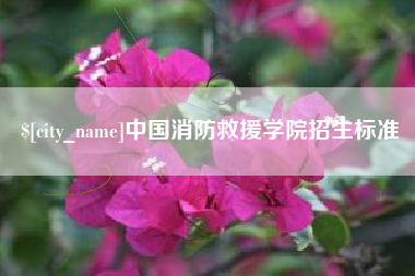 临沂中国消防救援学院招生标准