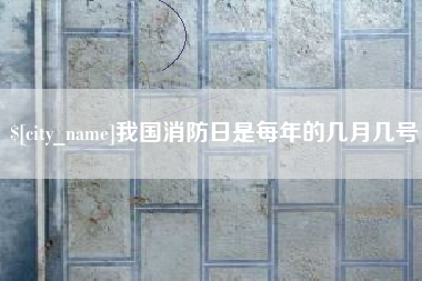 临沂我国消防日是每年的几月几号