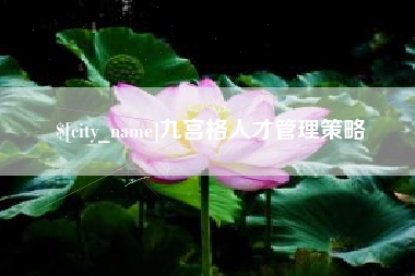 临沂九宫格人才管理策略