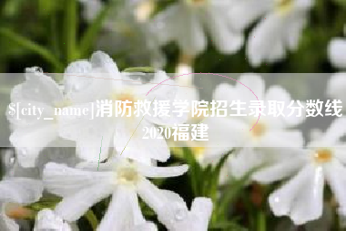 临沂消防救援学院招生录取分数线2020福建
