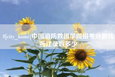 临沂中国消防救援学院报考分数线浙江录取多少